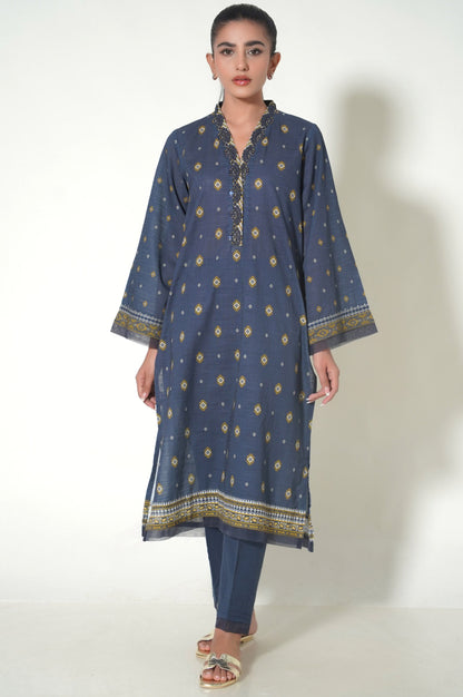 Stitched 3 Piece Printed Khaddar Suit