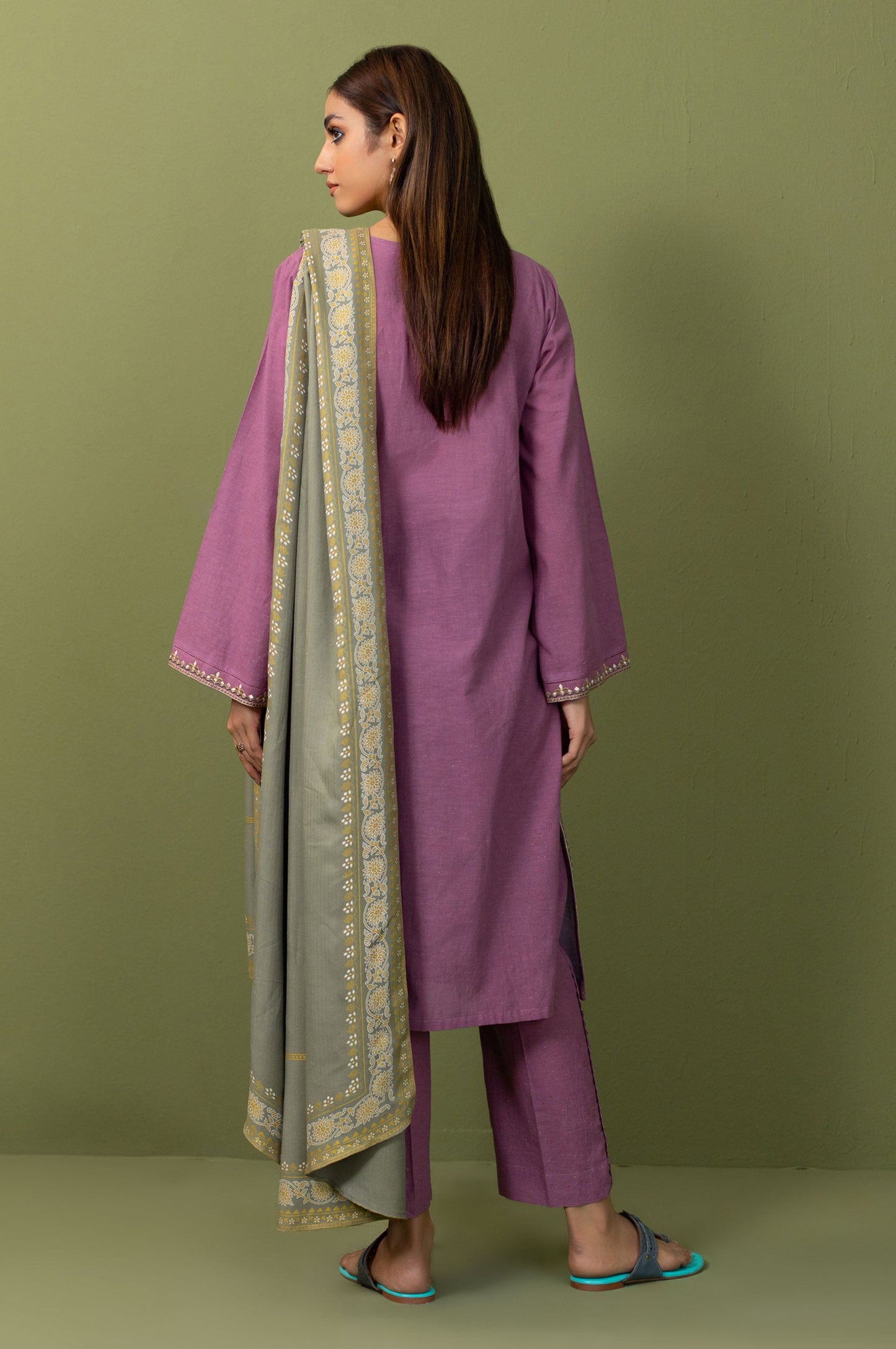 Stitched 3 Piece Embroidered Multi Neps Suit