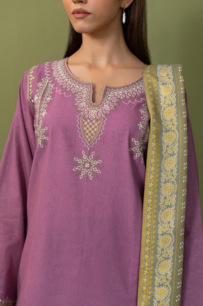 Stitched 3 Piece Embroidered Multi Neps Suit