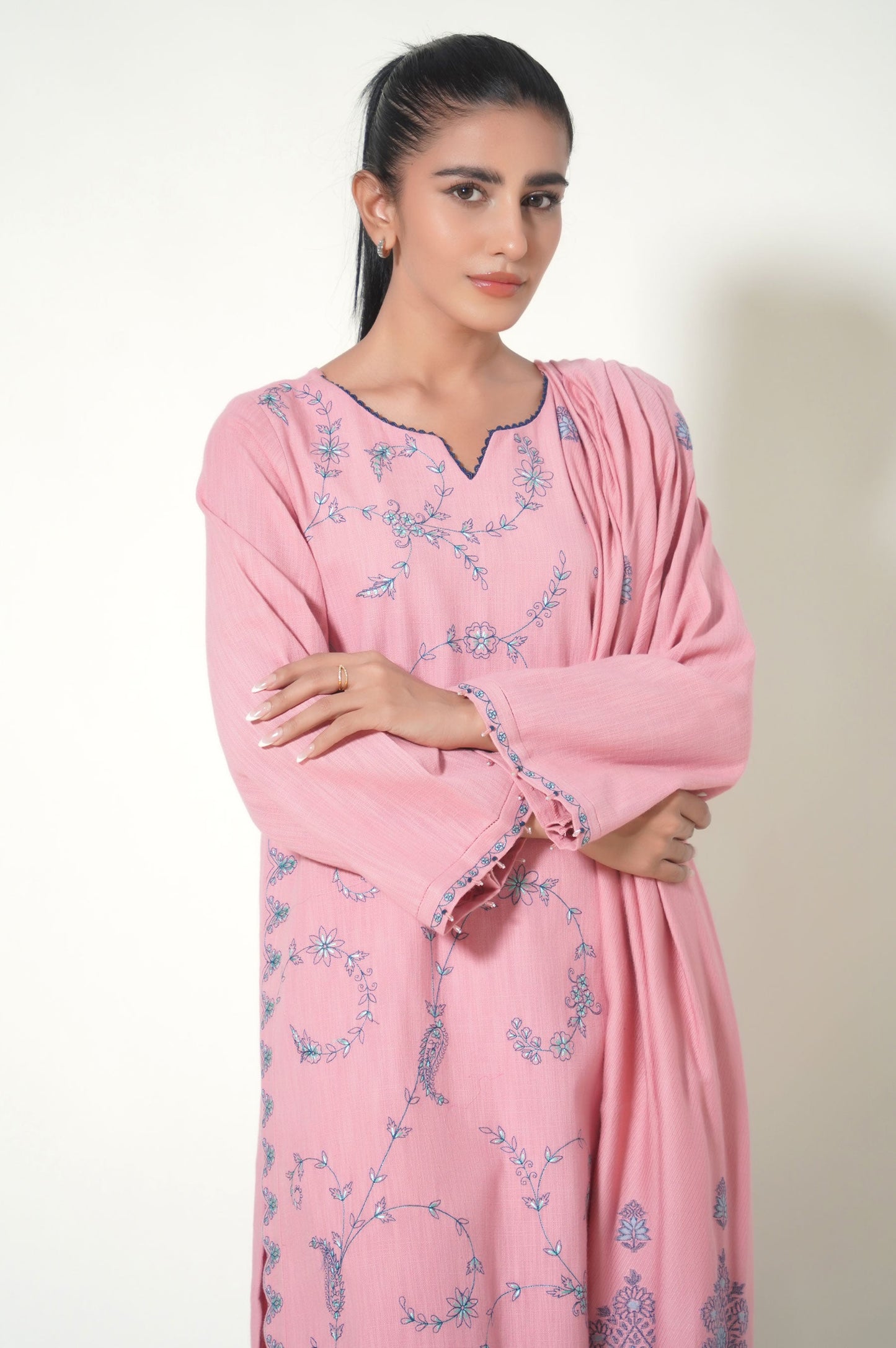 Stitched 3 Piece Textured Slub Suit