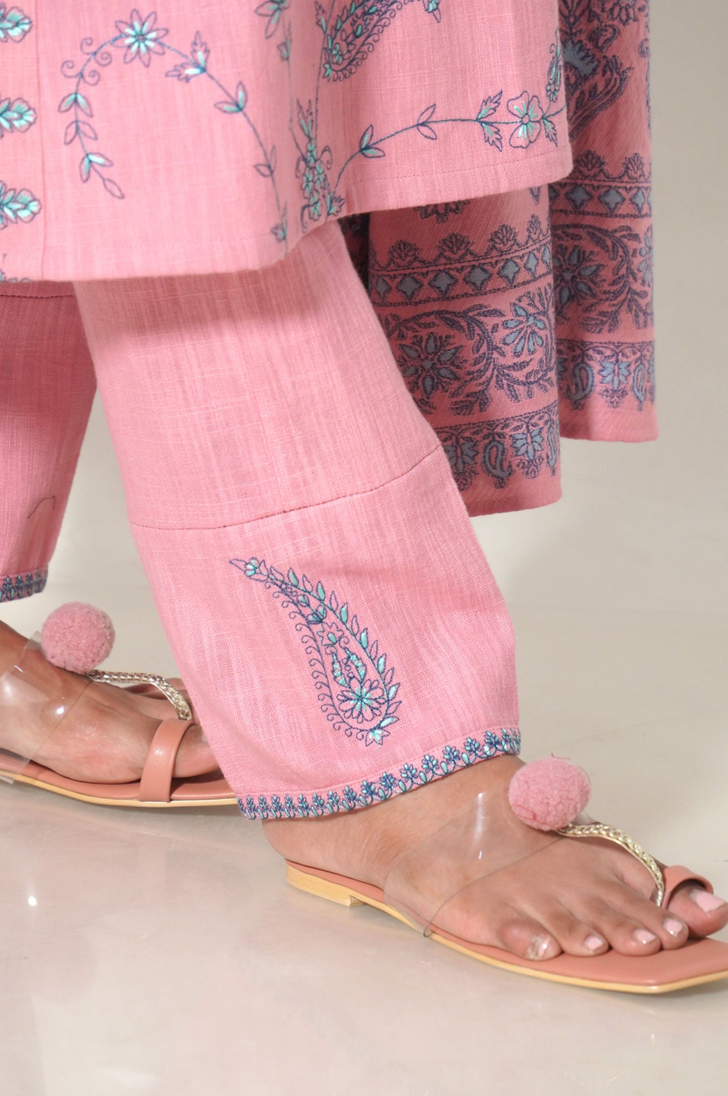 Stitched 3 Piece Textured Slub Suit