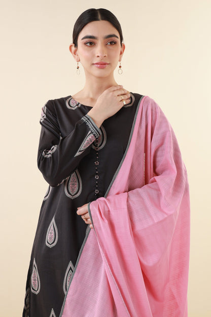 Stitched 3 Piece Printed Cambric Suit