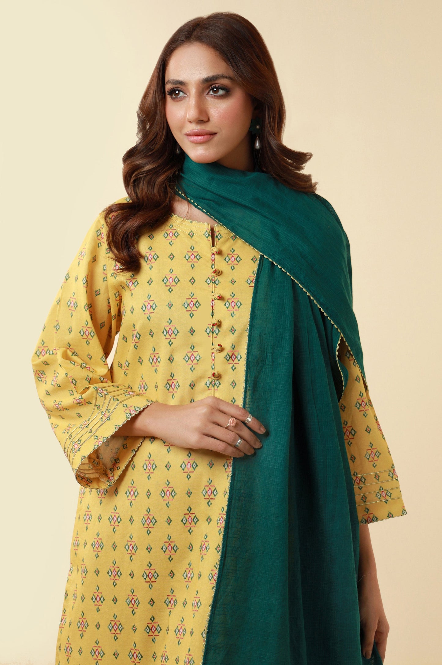 Stitched 3 Piece Printed Lawn Suit