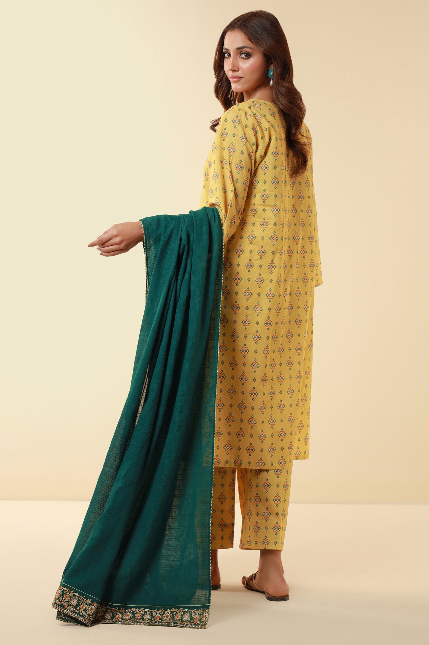 Stitched 3 Piece Printed Lawn Suit