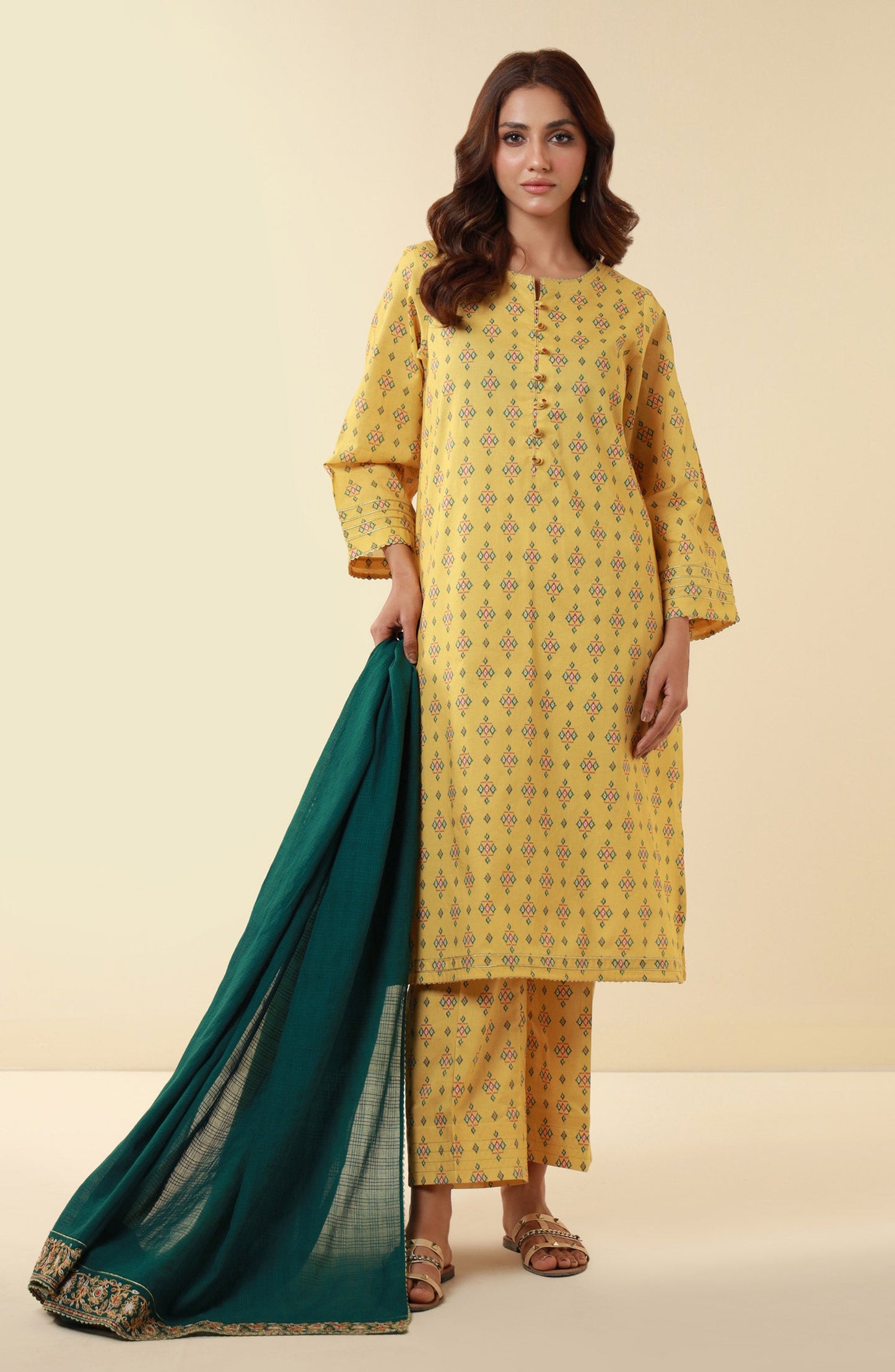 Stitched 3 Piece Printed Lawn Suit