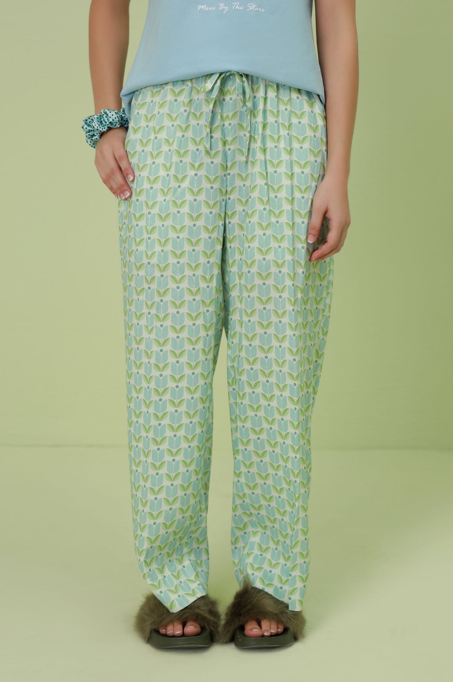 Basic Linen Viscose Bottom - Powder Blue