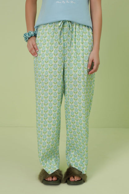 Basic Linen Viscose Bottom - Powder Blue