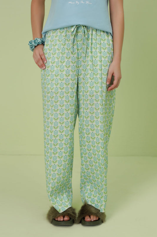 Basic Linen Viscose Bottom - Powder Blue