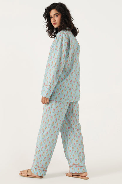 2 Piece PJ Set - Light Blue