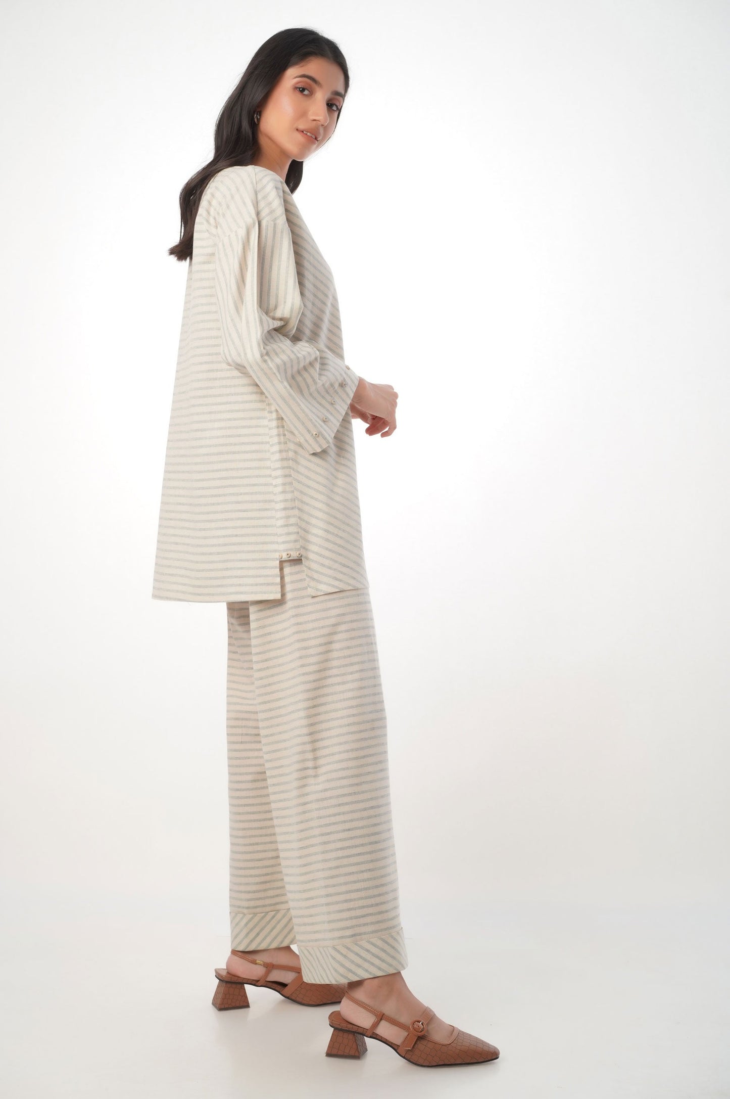 Stitched 2 Piece Yarn Dyed Co-ord Set