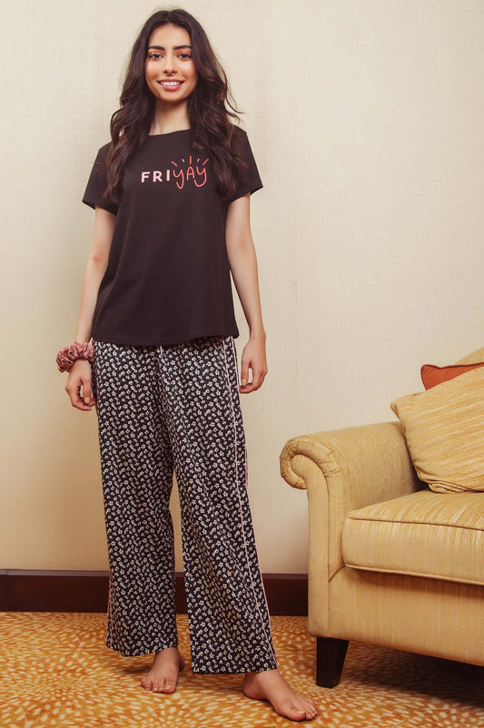 Printed Crew Neck Tee