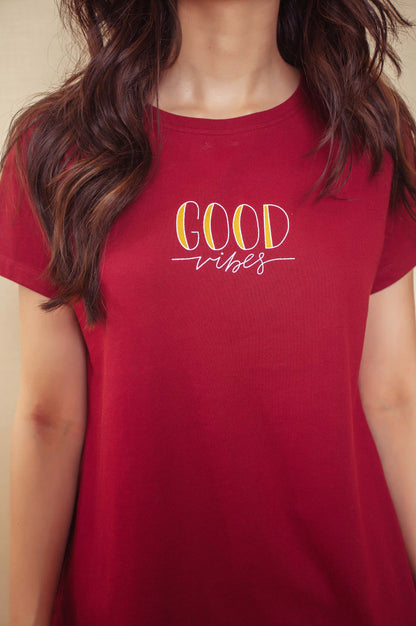 Printed Crew Neck Tee