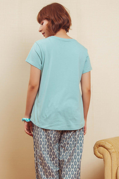 Printed Crew Neck Tee