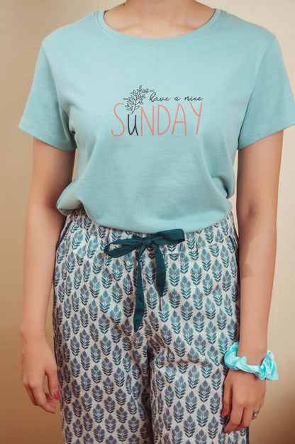 Printed Crew Neck Tee