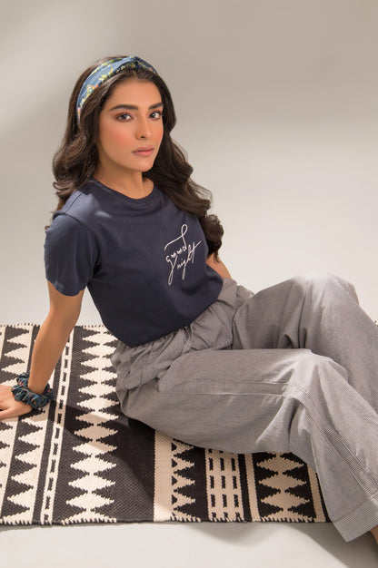 Printed Crew Neck Tee