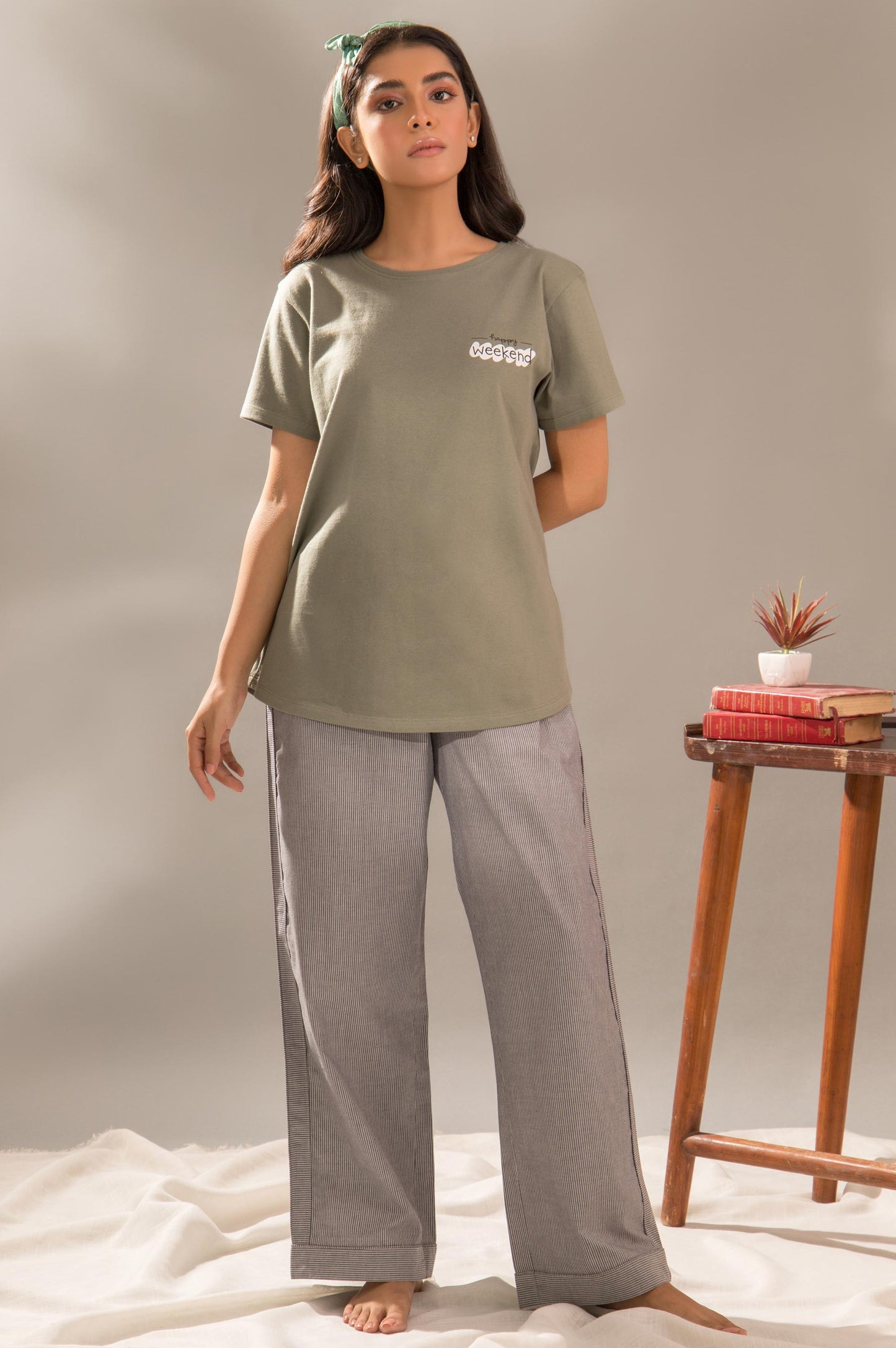 Printed Crew Neck Tee