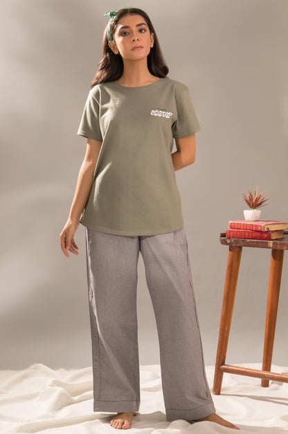 Printed Crew Neck Tee