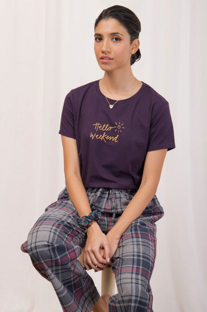 Printed Crew Neck Tee