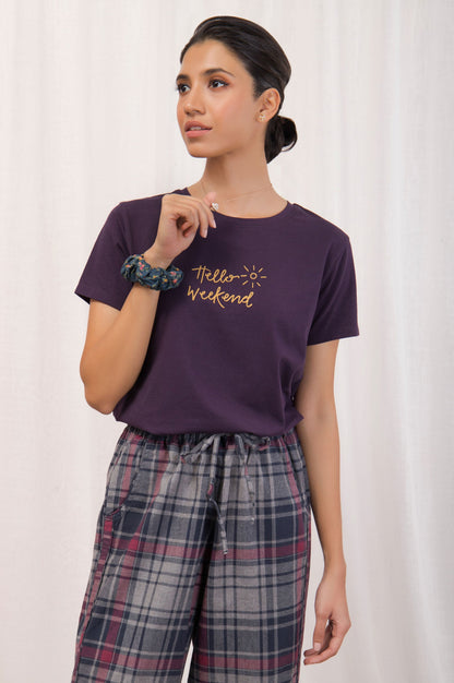 Printed Crew Neck Tee