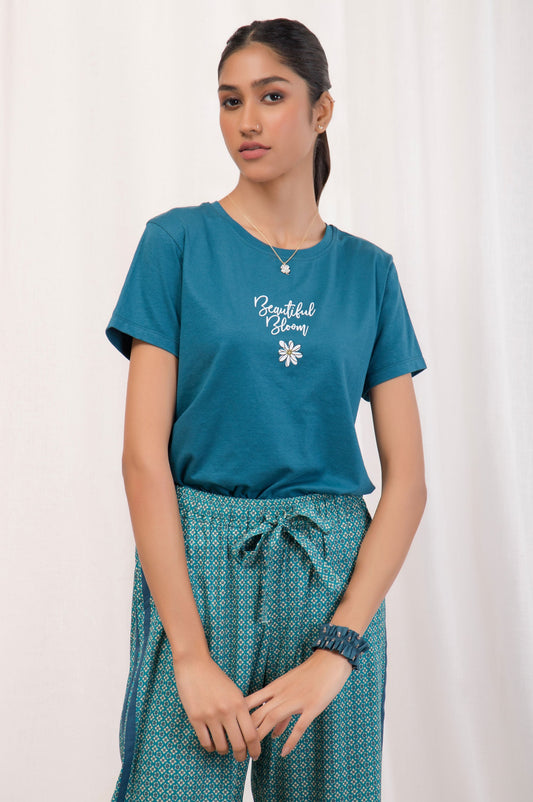 Printed Crew Neck Tee