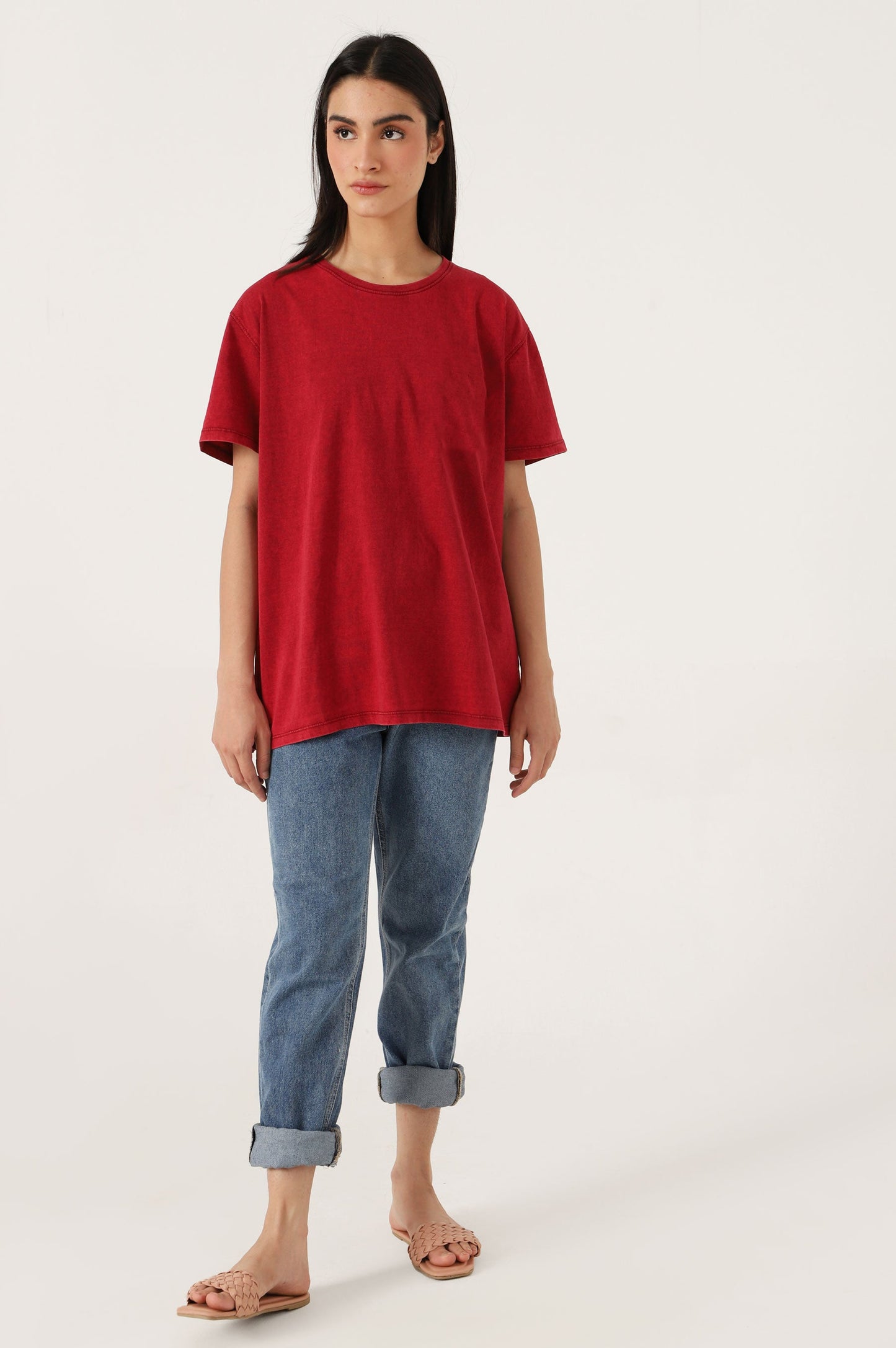 Crew Neck Half Sleeves Tee