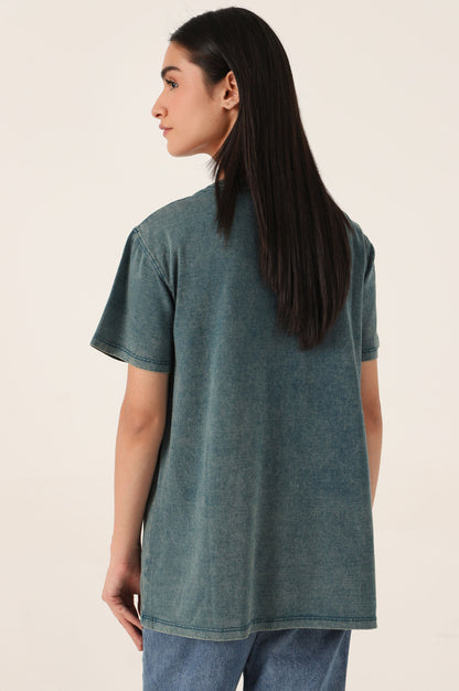 Crew Neck Half Sleeves Tee
