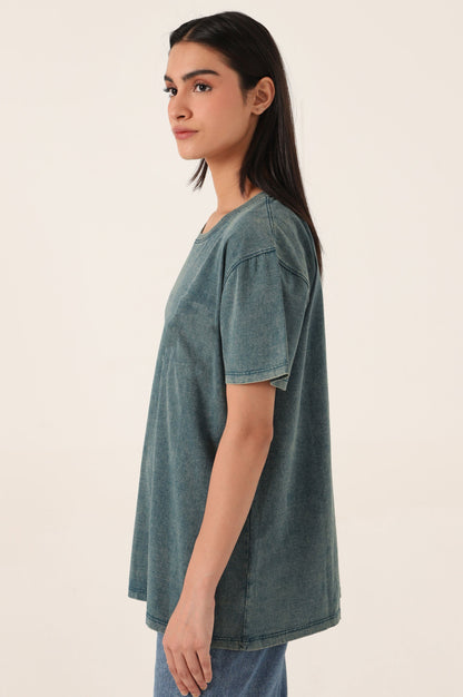 Crew Neck Half Sleeves Tee