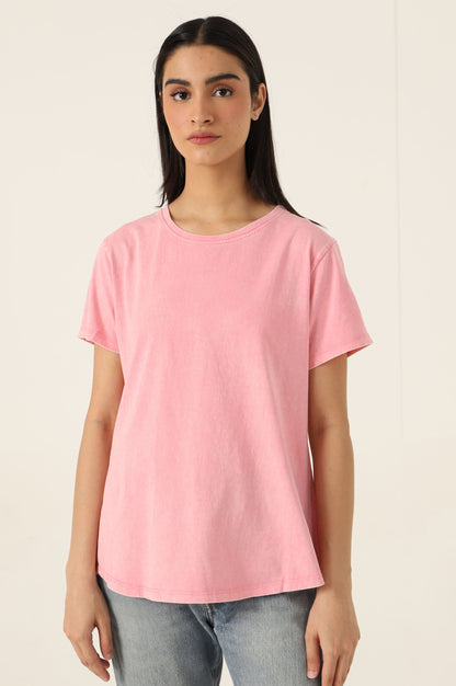 Crew Neck Half Sleeves Tee