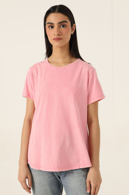 Crew Neck Half Sleeves Tee