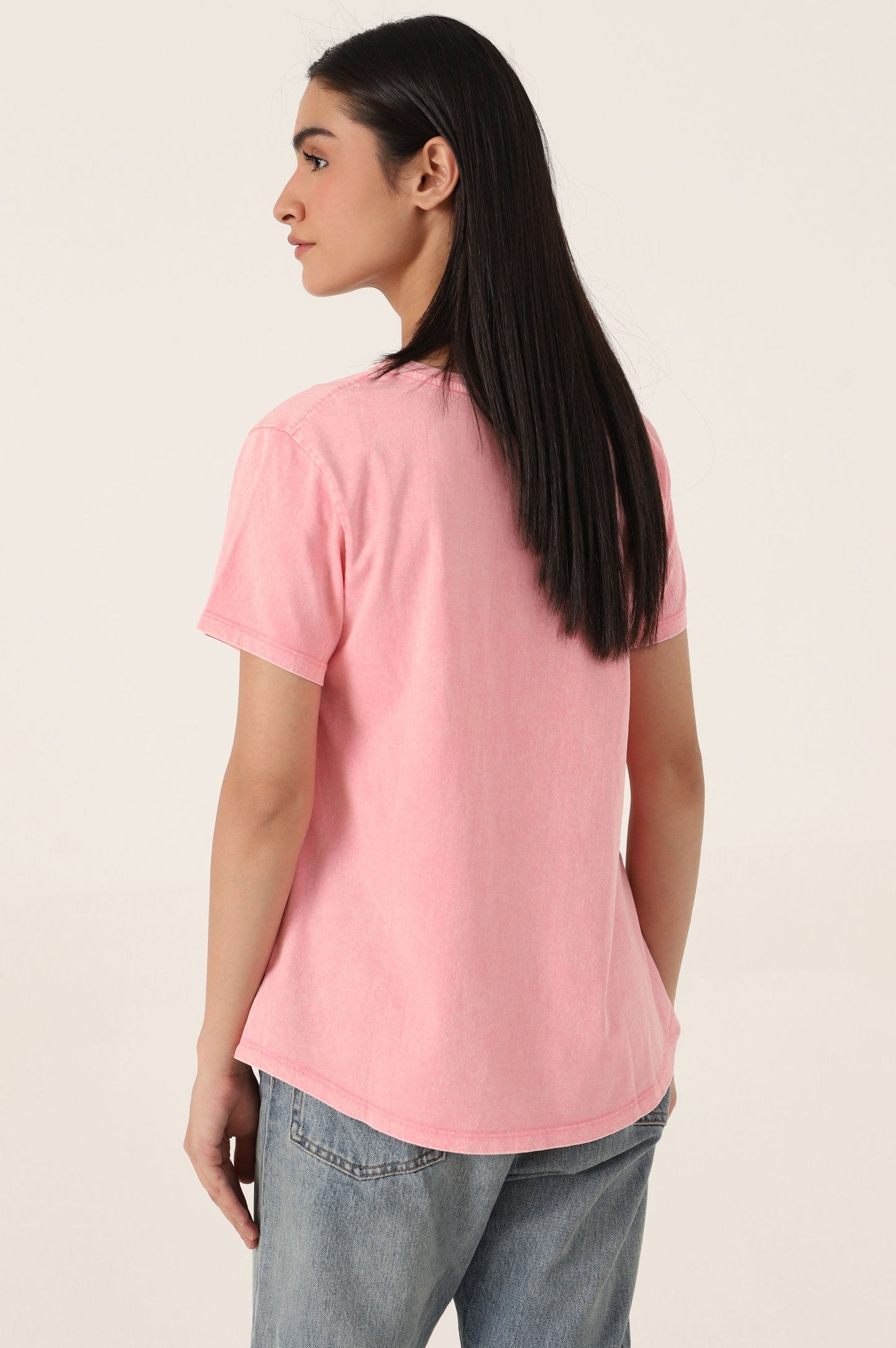 Crew Neck Half Sleeves Tee