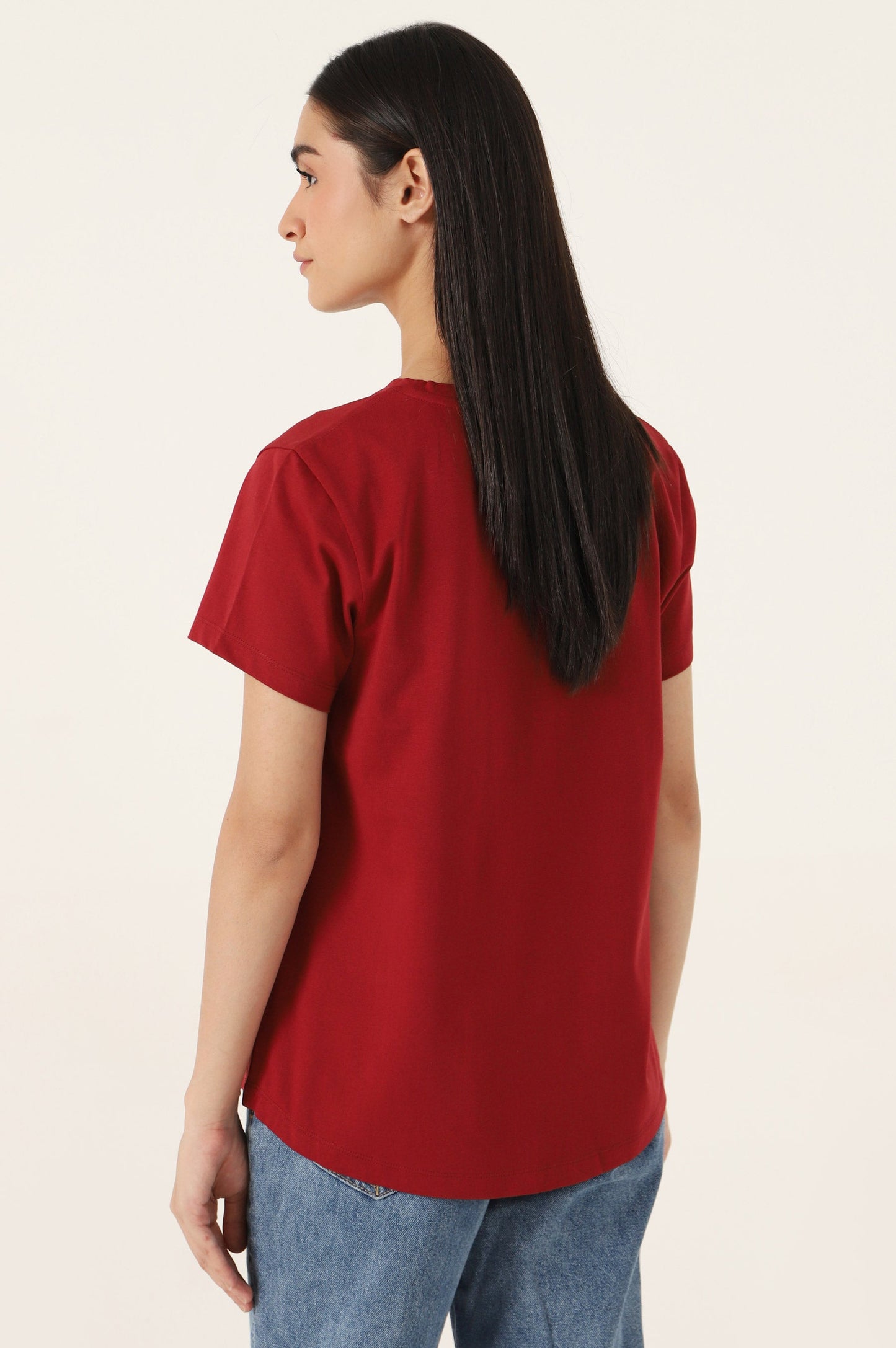 Crew Neck Half Sleeves Tee