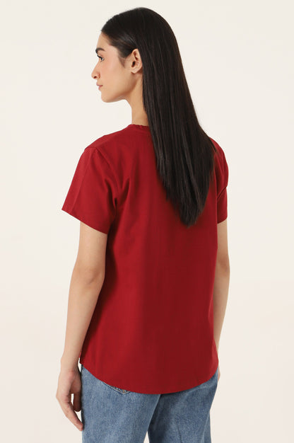 Crew Neck Half Sleeves Tee