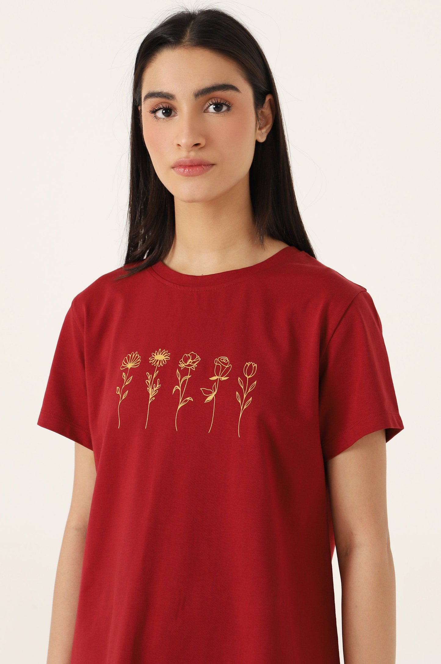 Crew Neck Half Sleeves Tee