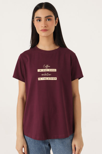 Crew Neck Half Sleeves Tee