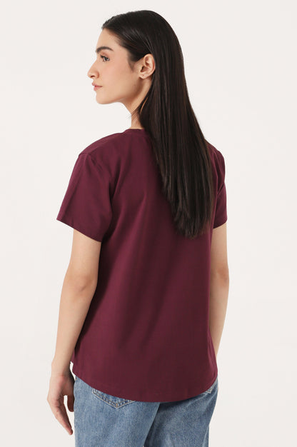 Crew Neck Half Sleeves Tee