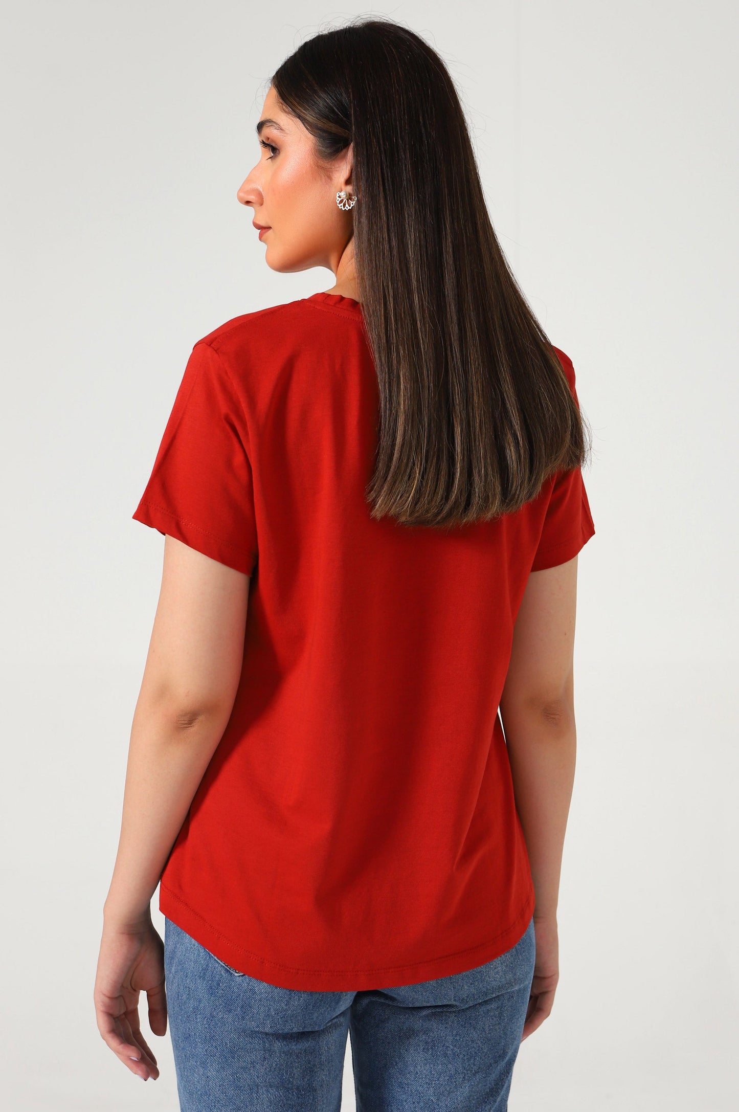 Crew Neck Half Sleeves Tee