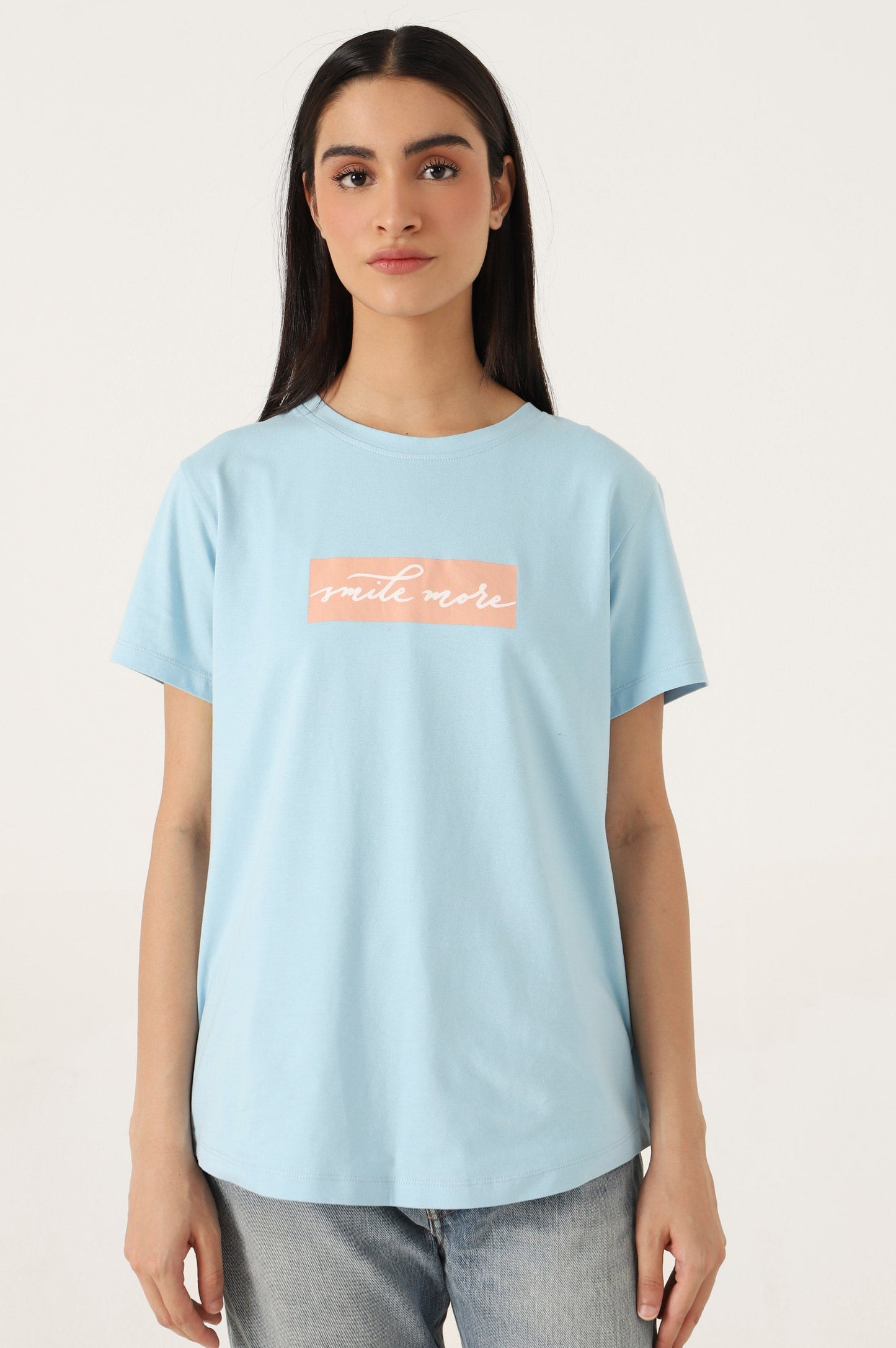 Crew Neck Half Sleeves Tee