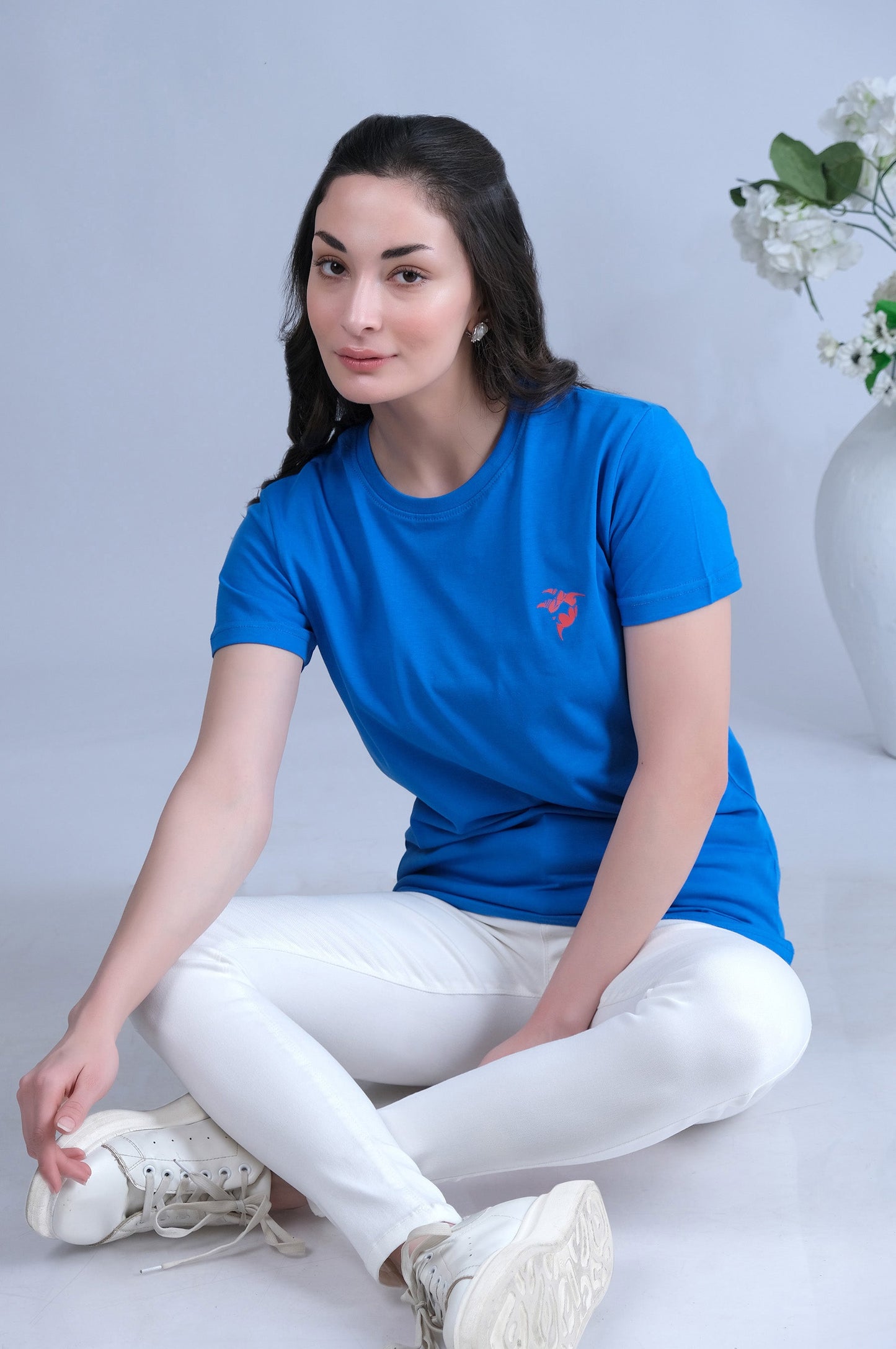 Round Neck Blue T-Shirt