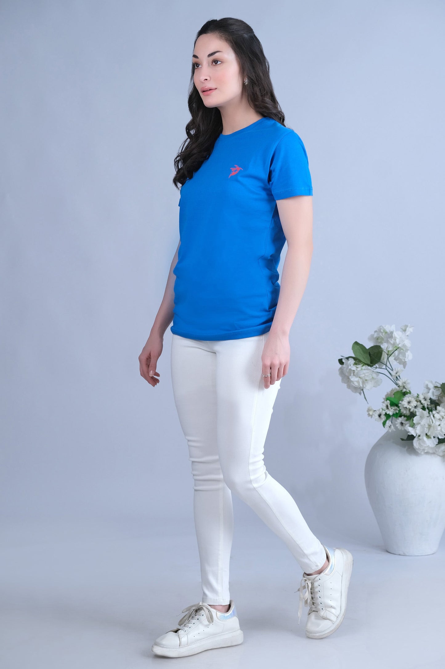 Round Neck Blue T-Shirt