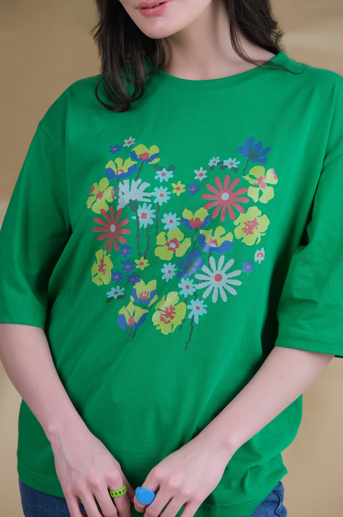 Printed Green T-Shirt