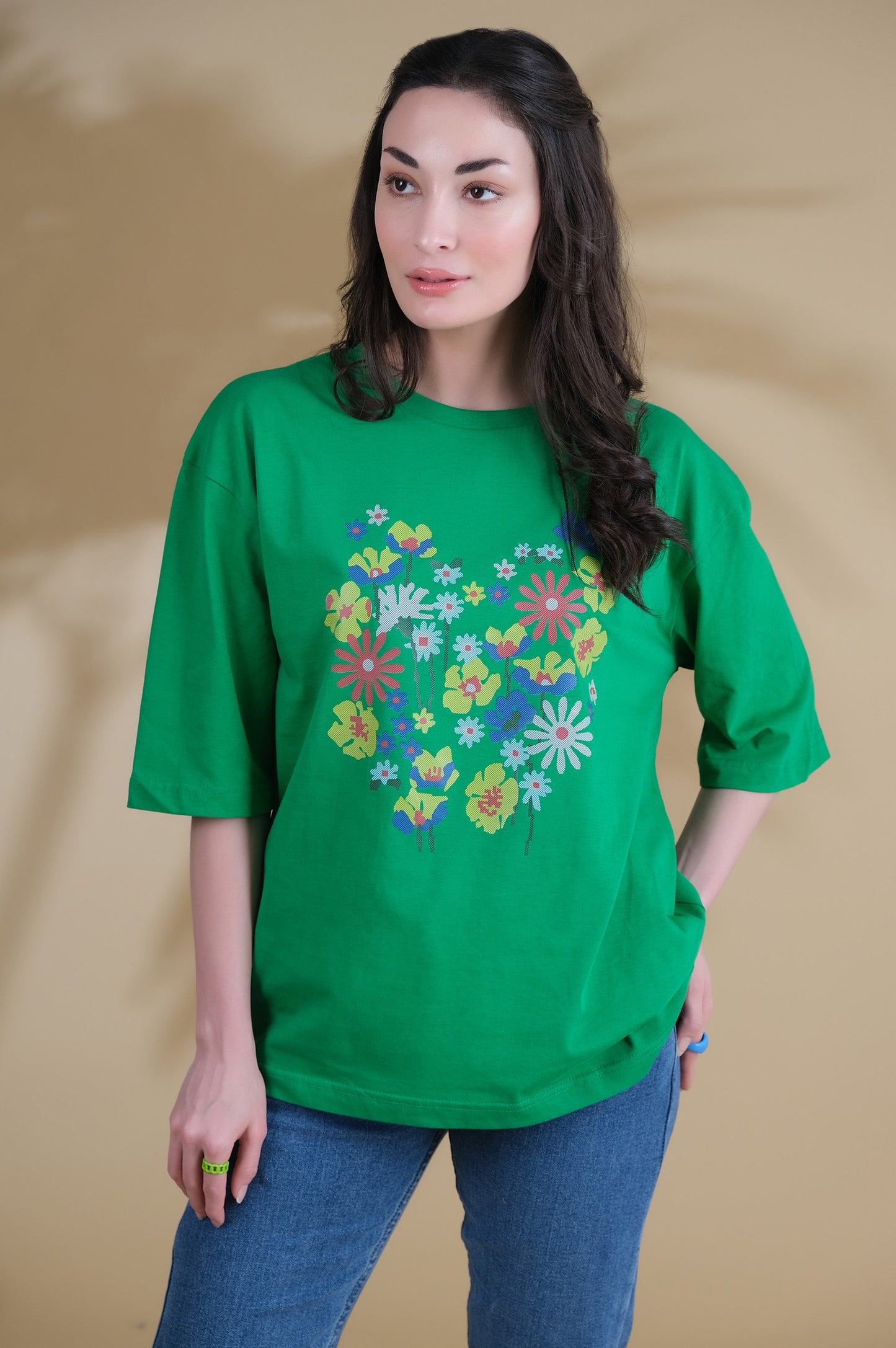 Printed Green T-Shirt