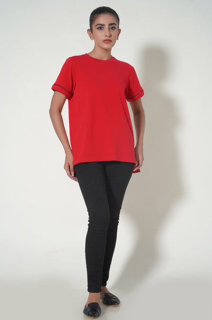 Red Crew Neck T-Shirt