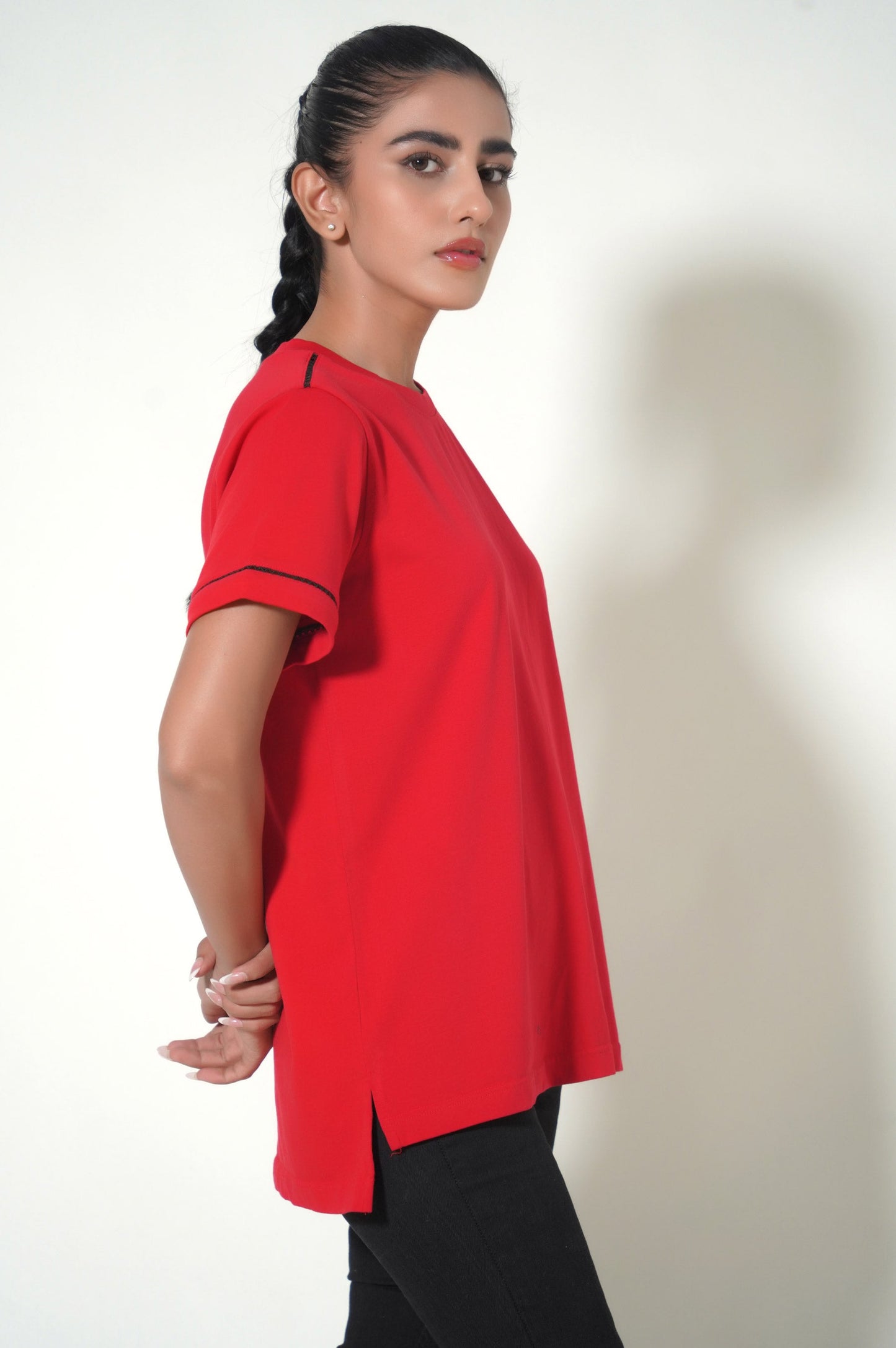 Red Crew Neck T-Shirt