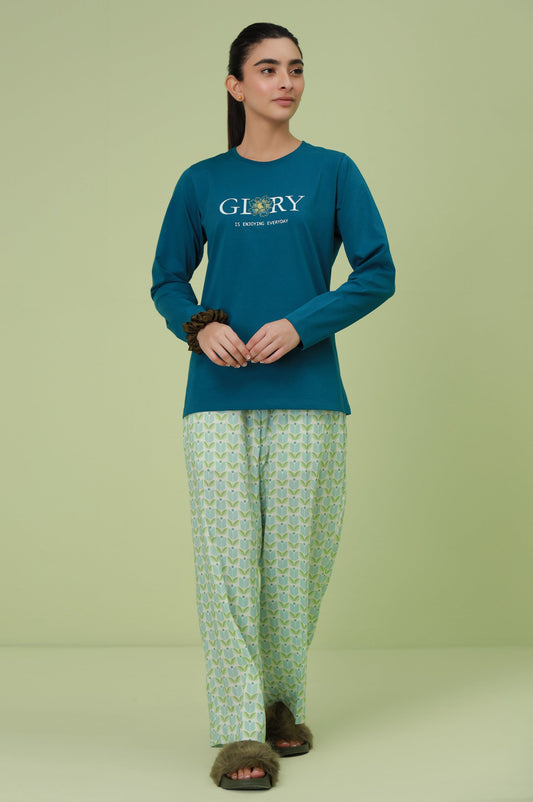 Crew Neck Full Sleeves Tee - Blue