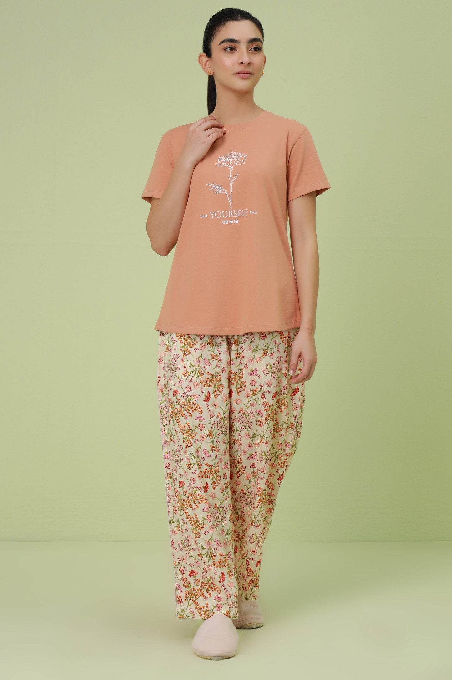 Crew Neck Half Sleeves Tee