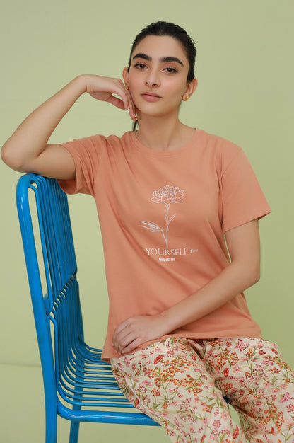 Crew Neck Half Sleeves Tee