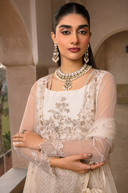 3 Piece Embroidered Net Suit