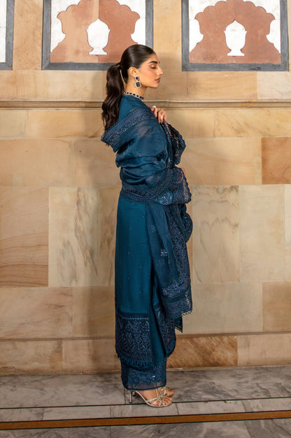 3 Piece Embroidered Chiffon Suit