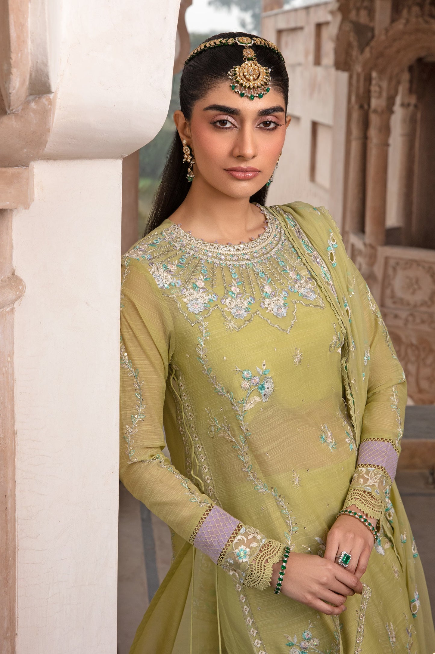 3 Piece Embroidered Monar Suit