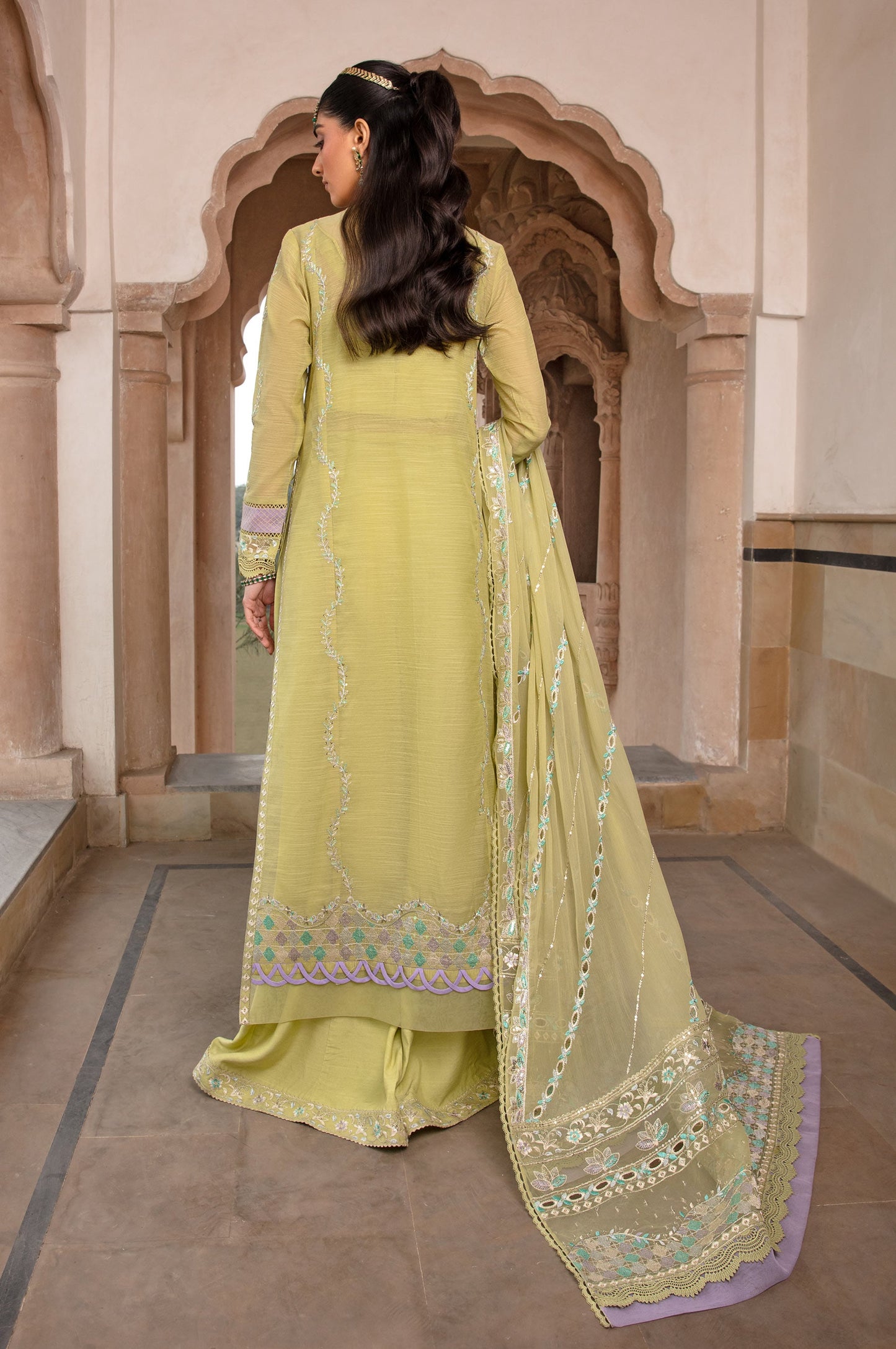 3 Piece Embroidered Monar Suit